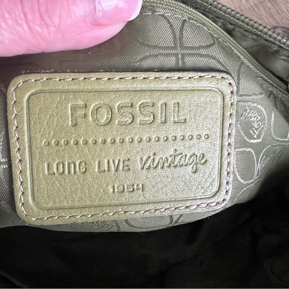 Fossil Women's Green Leather Bag - Picture 8 of 8